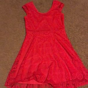 Rosy pink dress with open back